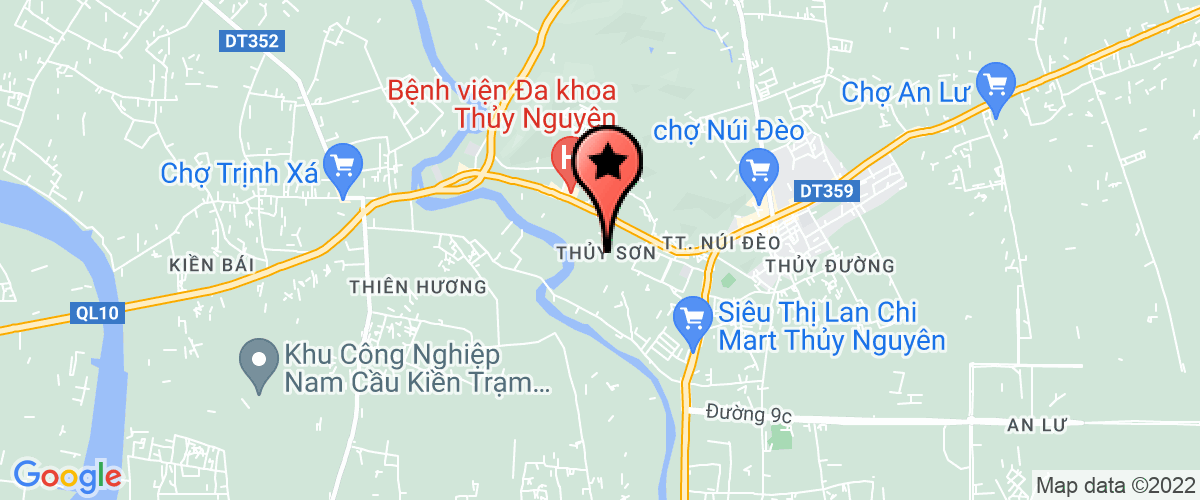 Map go to Xuong bia Thai Duong