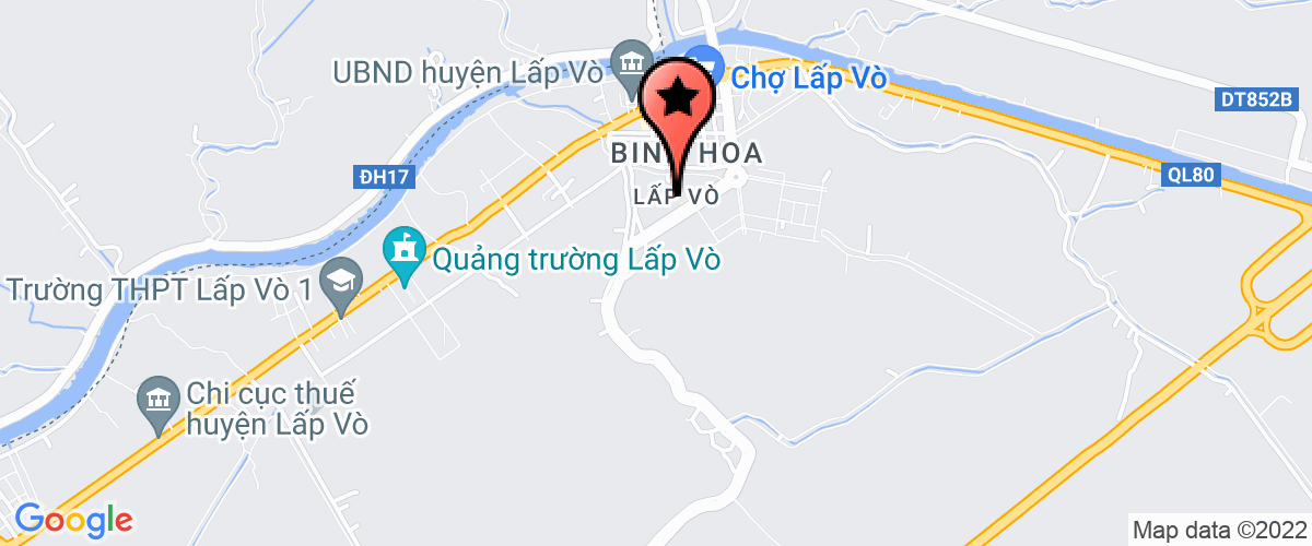 Map go to Tram Thu Y Lap Vo District