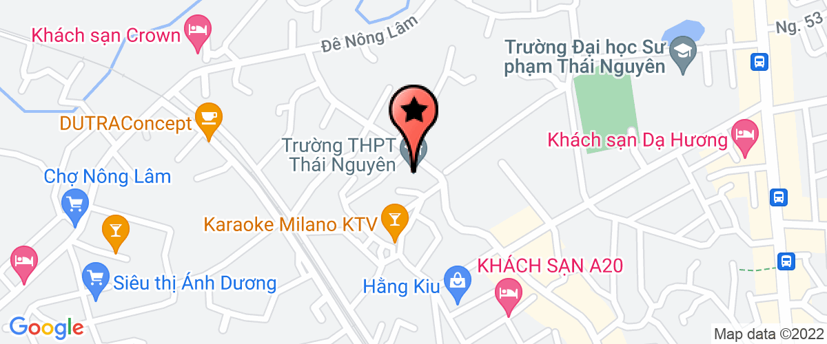 Map go to Thai Nguyen High School