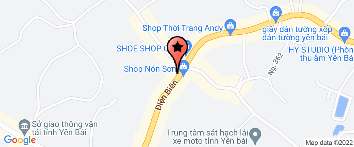 Map go to Chi cuc thong ke thanh pho Yen Bai