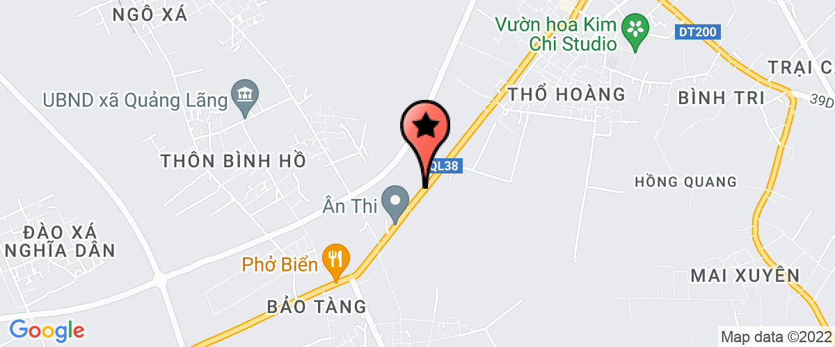 Map go to CN C.ty co phan luong thuc Song Hong tai An Thi