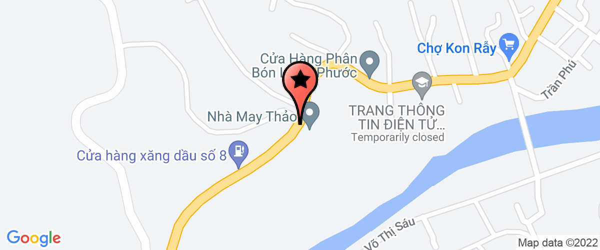 Map go to Lien doan lao dong Kon Ray District