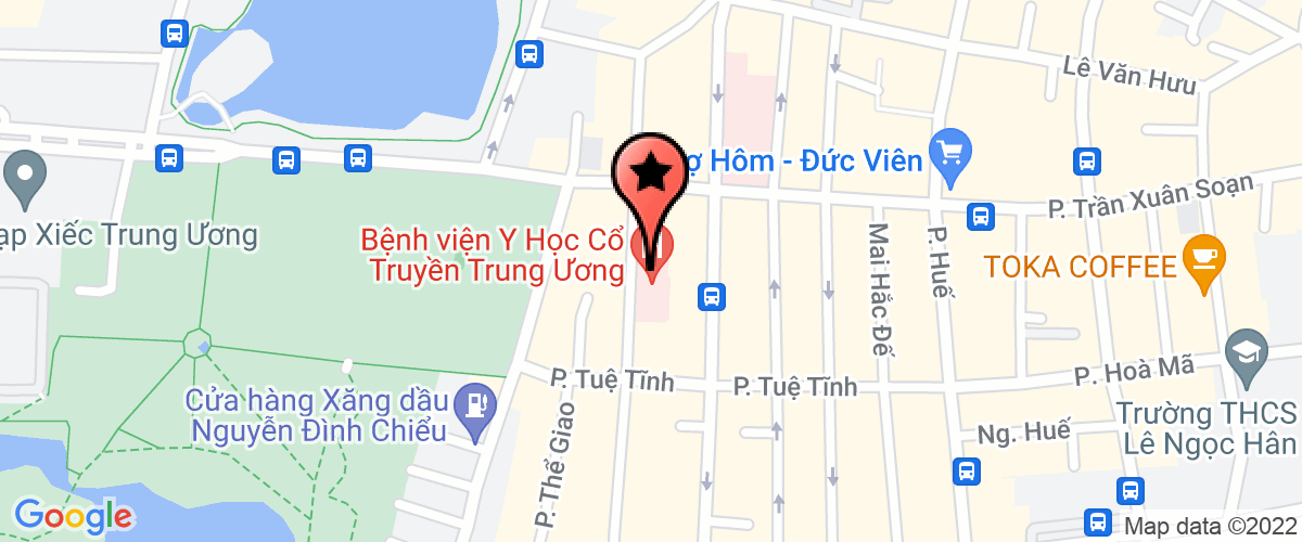 Map go to Benh vien Y hoc co truyen Trung uong