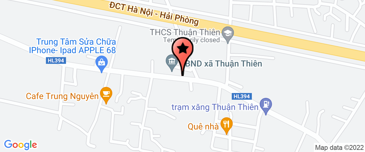 Bản đồ đến ủy ban nhân dân xã Thuận Thiên