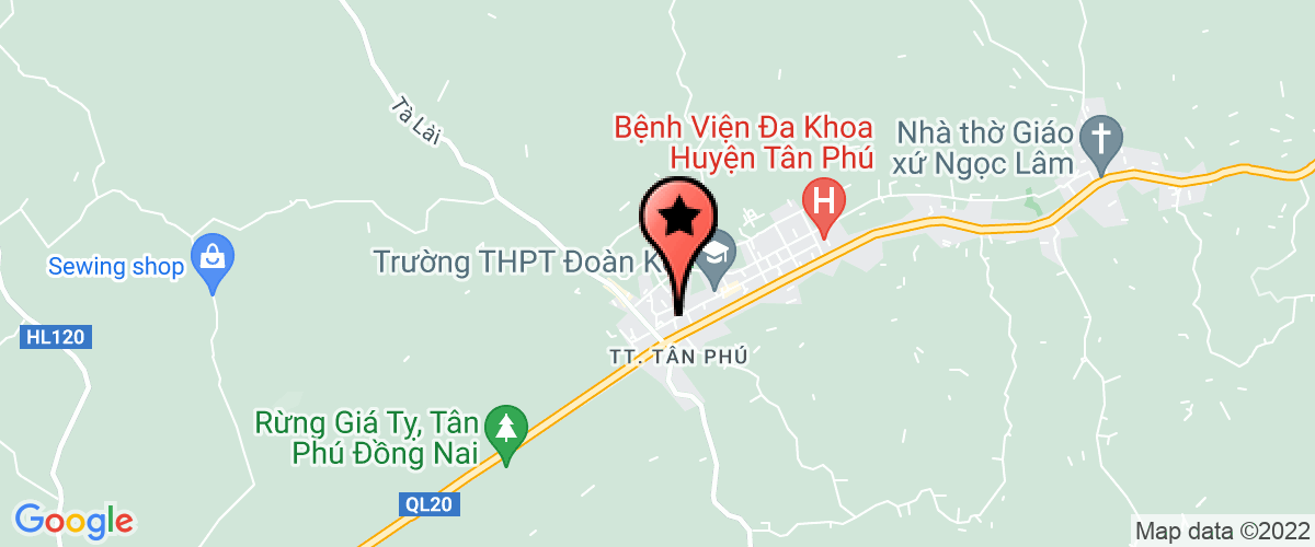 Bản đồ đến Phòng Địa chính huyện Tân phú