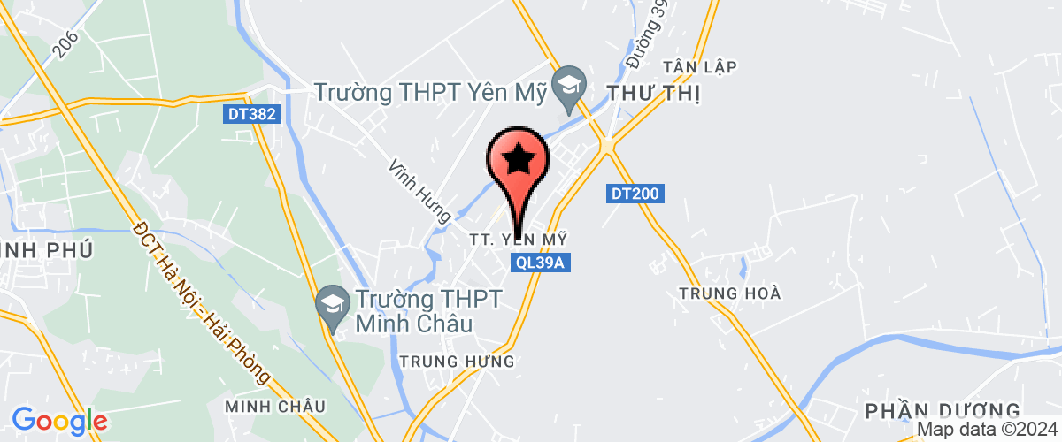 Map go to Thi hanh an dan su Yen My District