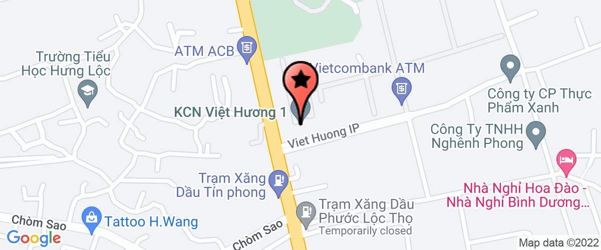 Map go to YOUNG WOO VINA II (Nop ho thue nha thau nuoc ngoai) Company Limited
