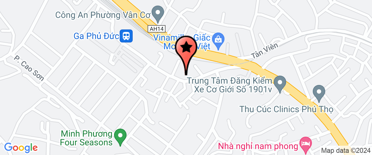 Map go to Hang Luu Niem An Thien Joint Stock Company