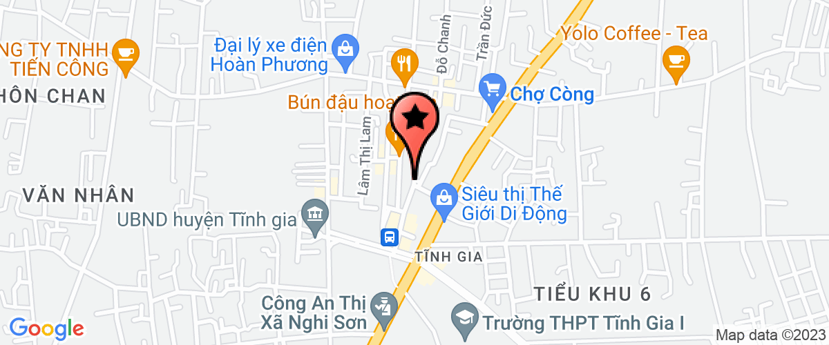 Map go to co phan dich vu dien nang Thanh Son Company