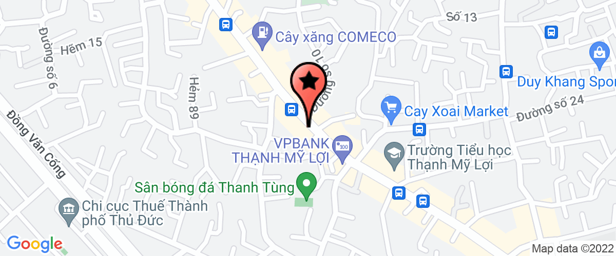 Map go to Cafe Thy Thy Company Limited