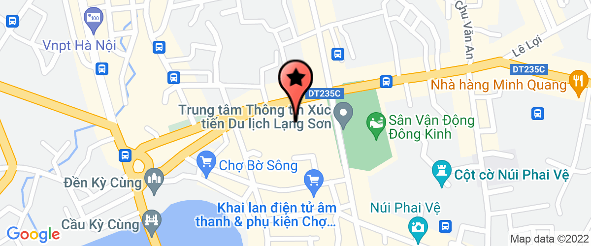 Map go to Doan TNCS Ho Chi Minh TP.Lang son