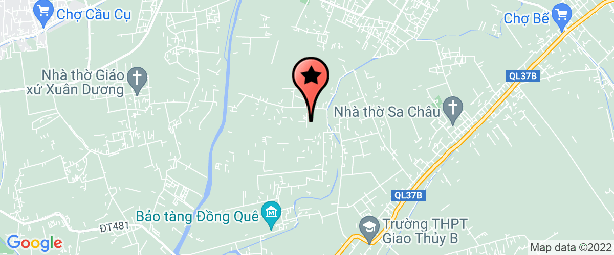 Bản đồ đến UBND  Xã Giao Tân