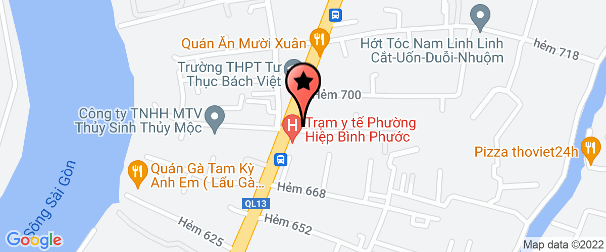Map go to Luong An Seafood Company Limited