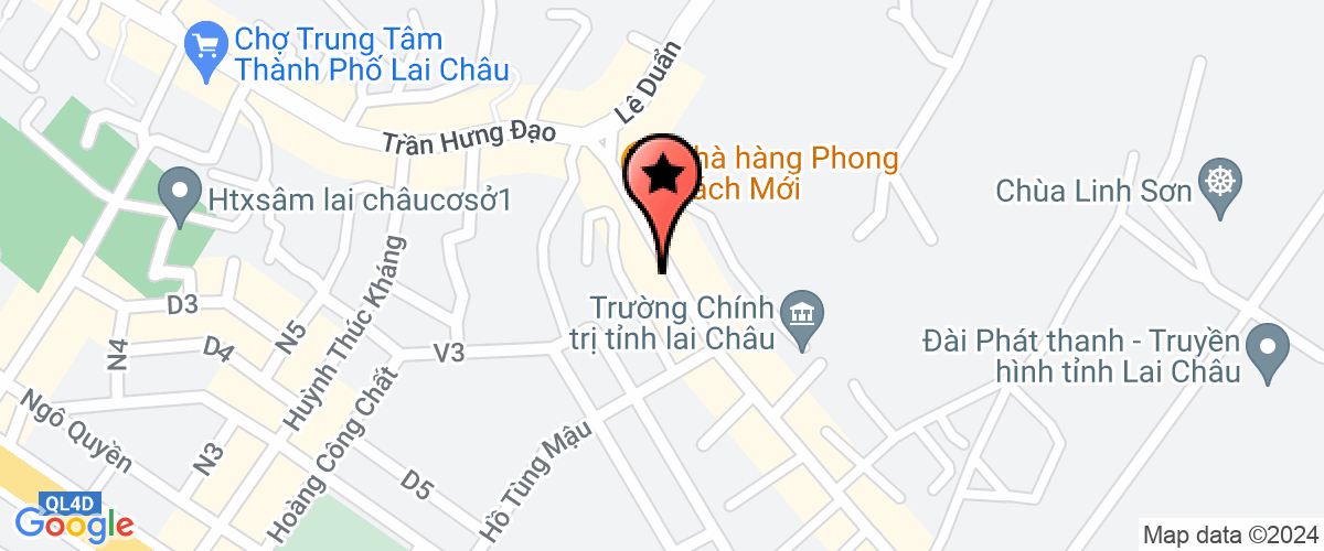 Map go to Chi nhanh cong ty co phan dien tu tin hoc vien thong truyen hinh cap VCTV tai Lai Chau Center