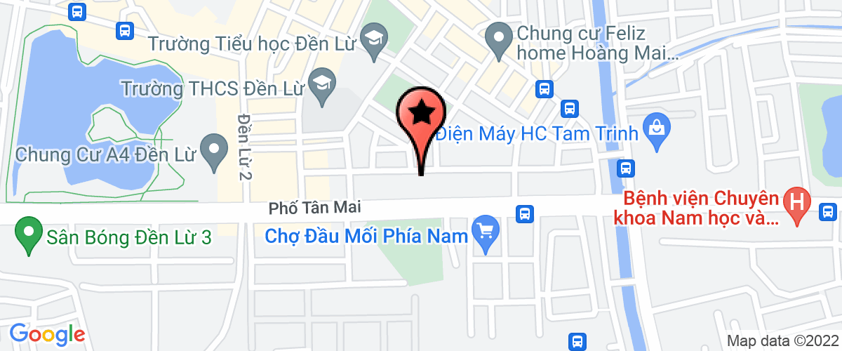 Map go to Toa an nhan dan quan Hoang Mai