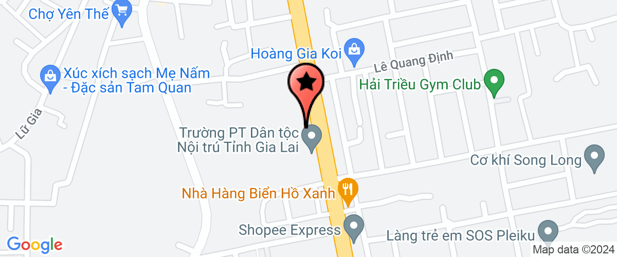 Map go to Truong Cao dang nghe Gia Lai