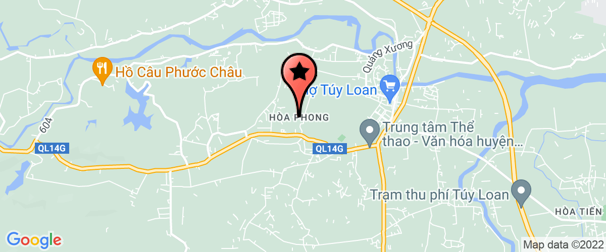 Map go to Hoi Nong dan Hoa Vang District
