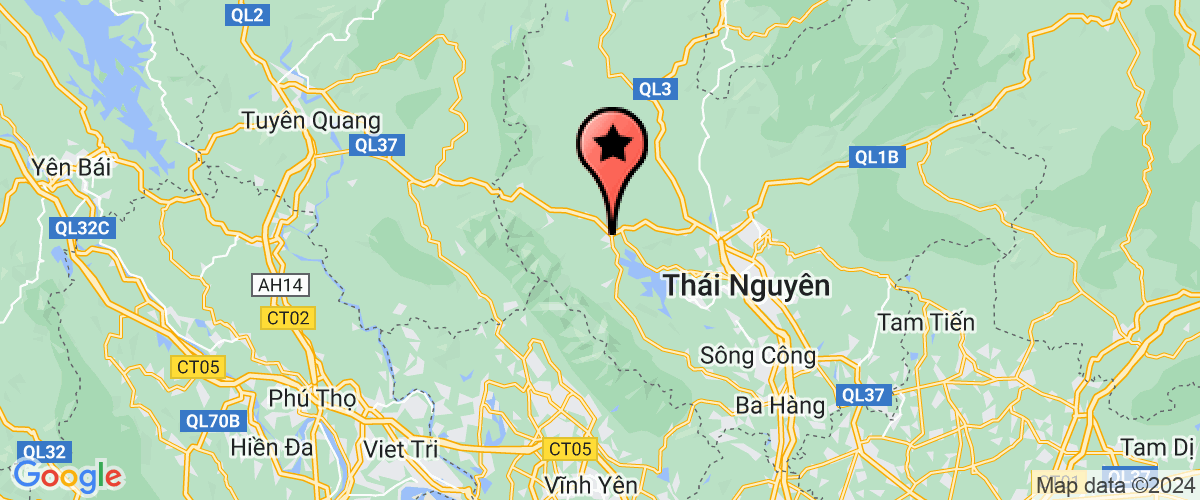 Bản đồ đến Công ty TNHH Liên doanh khai thác chế biến khoáng sản Núi Pháo