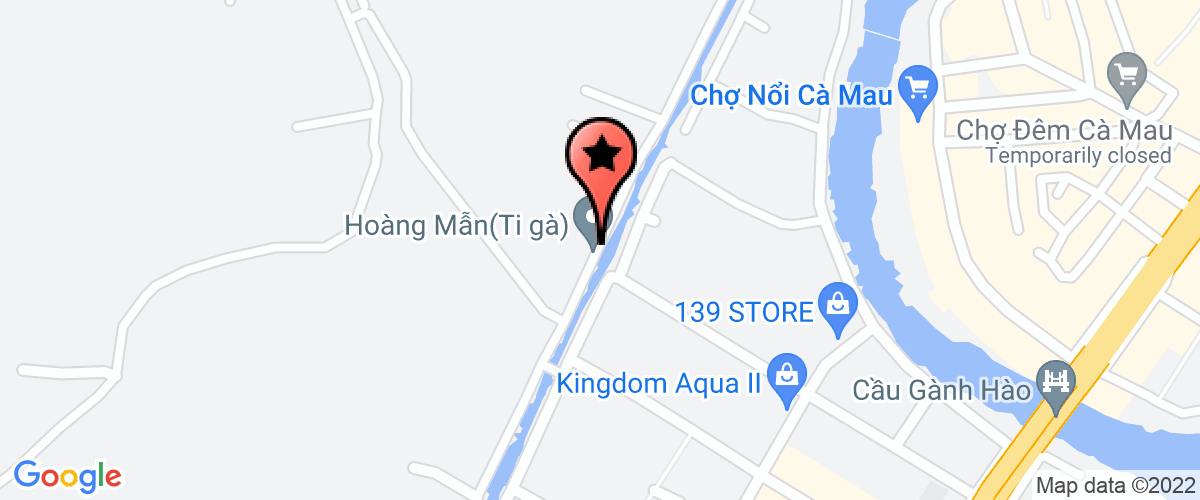 Map go to Khai Vinh Seafood Import Export Processing Joint Stock Company