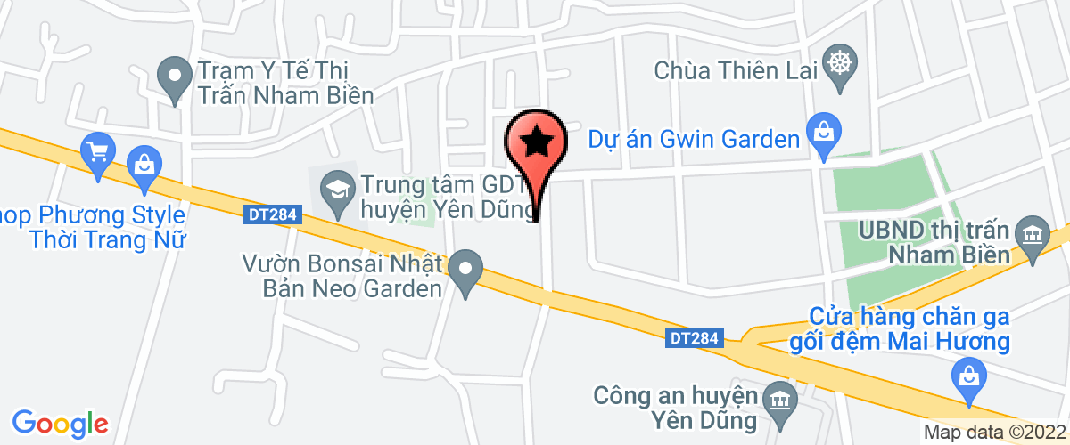Map go to mot thanh vien xay dung va thuong mai Thanh Nam Company Limited