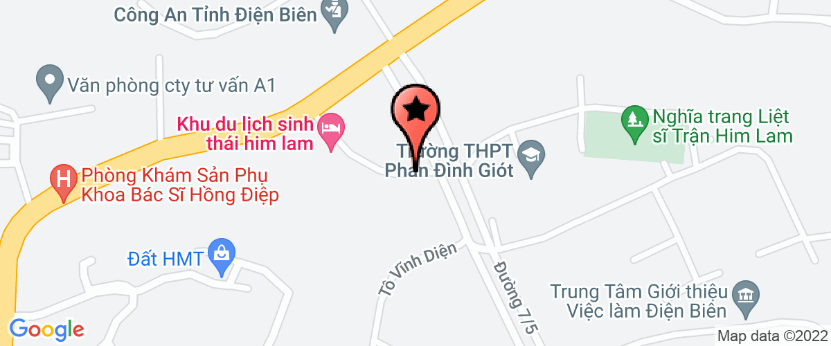 Map go to Vien Kiem Sat Nhan Dan Dien Bien Phu City