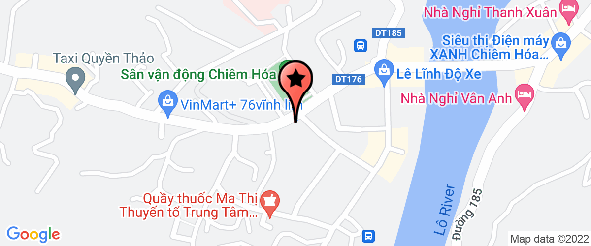 Map go to boi duong chinh tri Chiem Hoa District Center