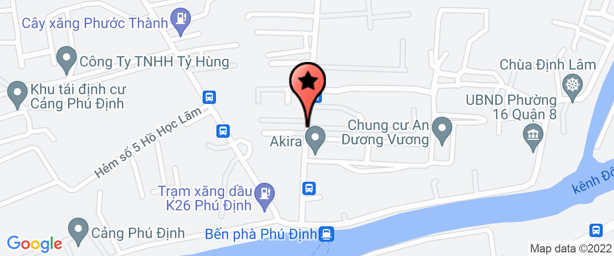 Map go to Ta Minh Quang Import Export Trading Production Company Limited