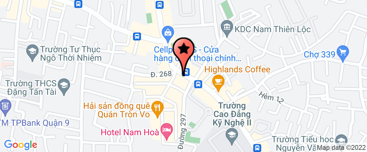 Map go to Cong Chung Phong Phu Office