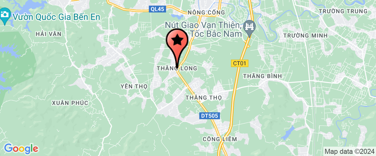 Map go to Nong Cong Suger and Sugercane  Joint Stock Company