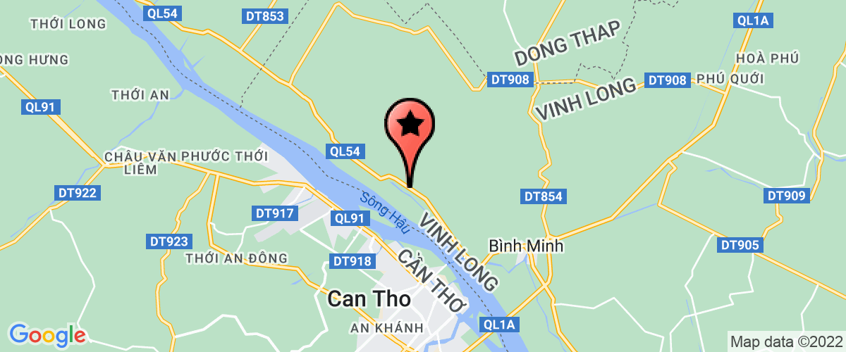 Map go to Binh Tan Water Supply and Environment Corporation