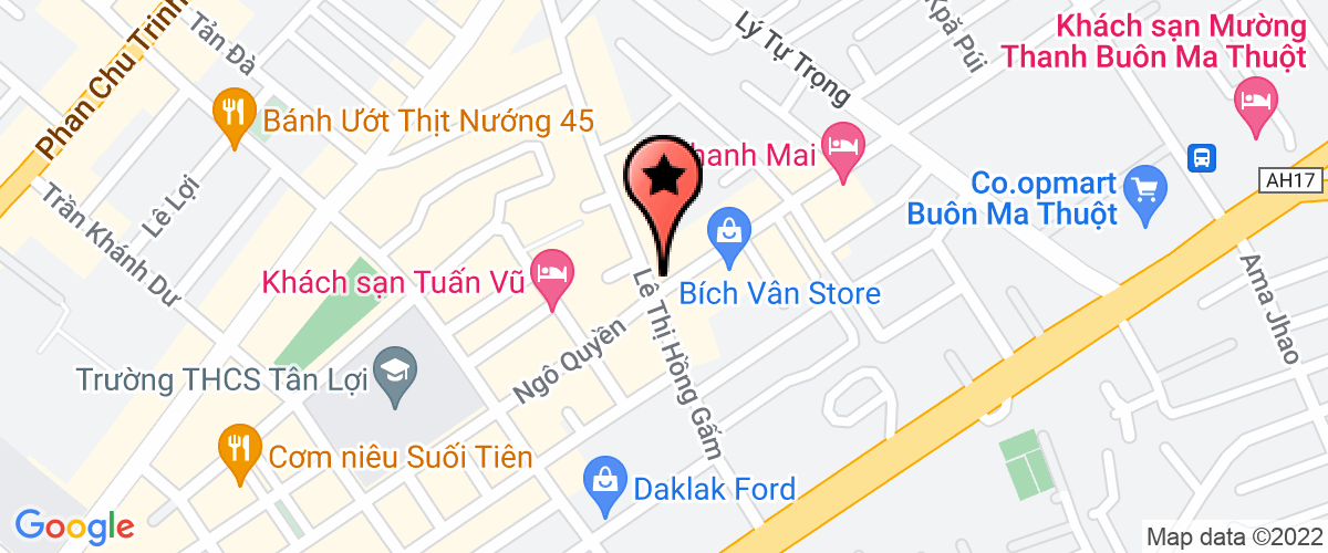 Map go to Branch of   Minh Vy in Dak Lak Services And Trading Company Limited
