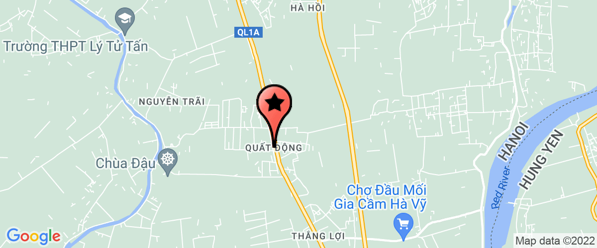 Map go to Quoc Viet Consultion Investment Construction Joint Stock Company