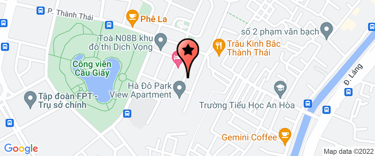 Map go to Truong Lieu Giai Cau Giay Nursery