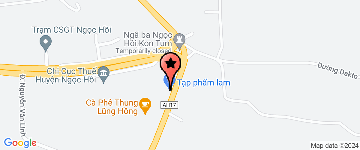 Map go to Dau tu phat trien ha tang khu  Kon Tum Province Economy Company