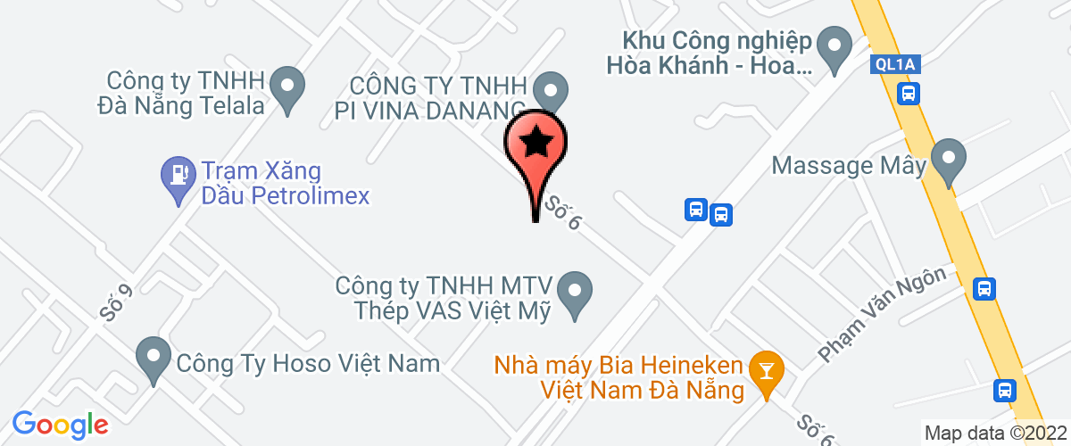 Bản đồ đến Công Ty TNHH Pi Vina Danang