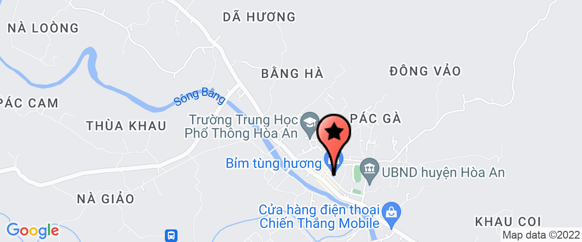 Bản đồ đến Trung Tâm Dạy Nghề Huyện Hòa An