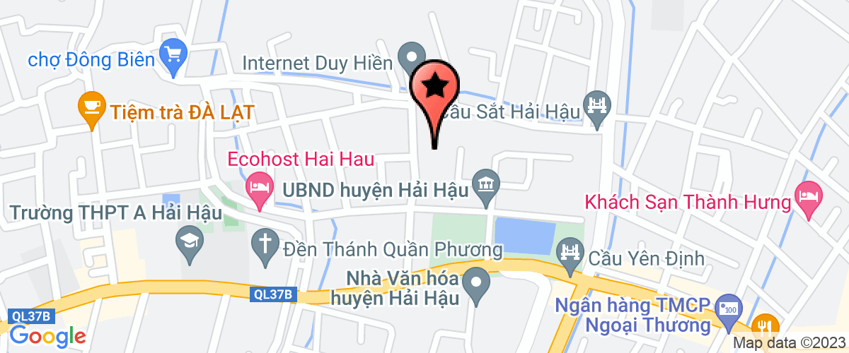 Map go to Chi cuc thong ke Hai Hau District