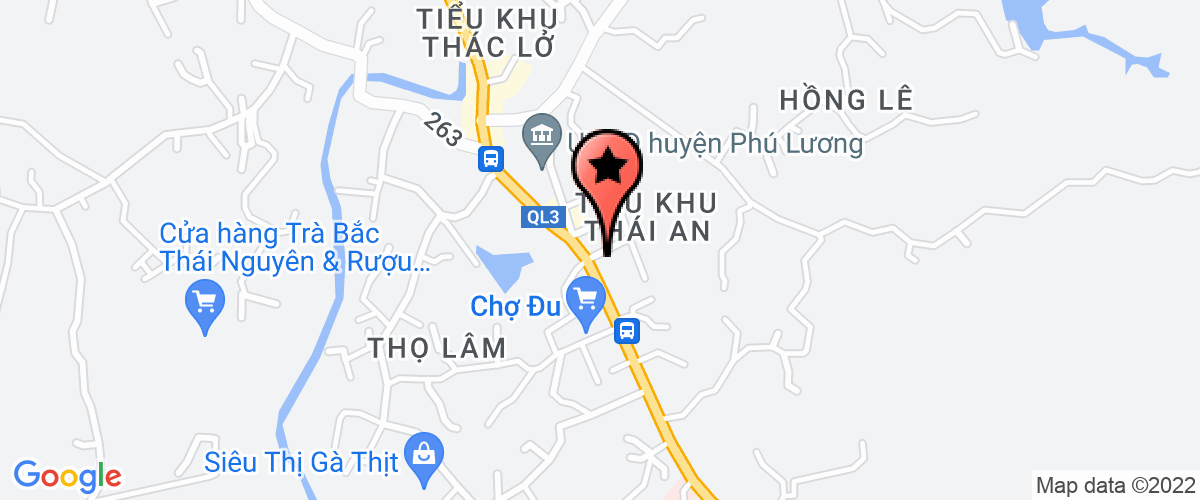 Map go to Branch of  Thai Nguyen in Phu Luong Food Joint Stock Company