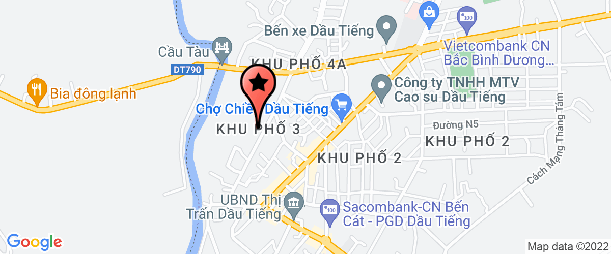 Map go to Dai truyen thanh Dau Tieng District