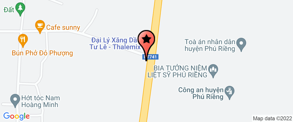 Map go to Phu Rieng Trading Company Limited