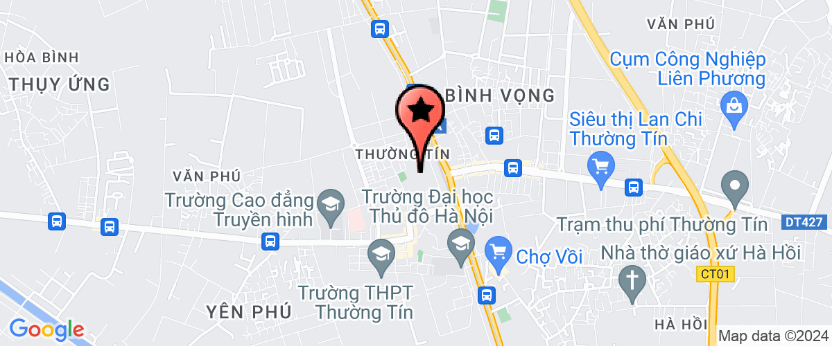 Map go to Thanh tra xay dung Thuong Tin District