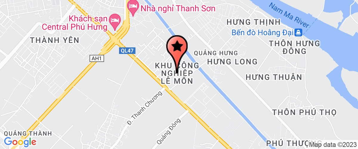 Map go to co phan che bien tinh bot ngo Thanh Hoa Company