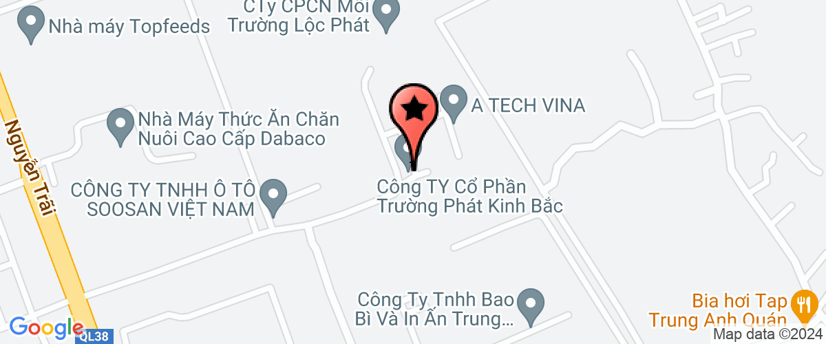 Map go to co phan Truong Phat Kinh Bac Company