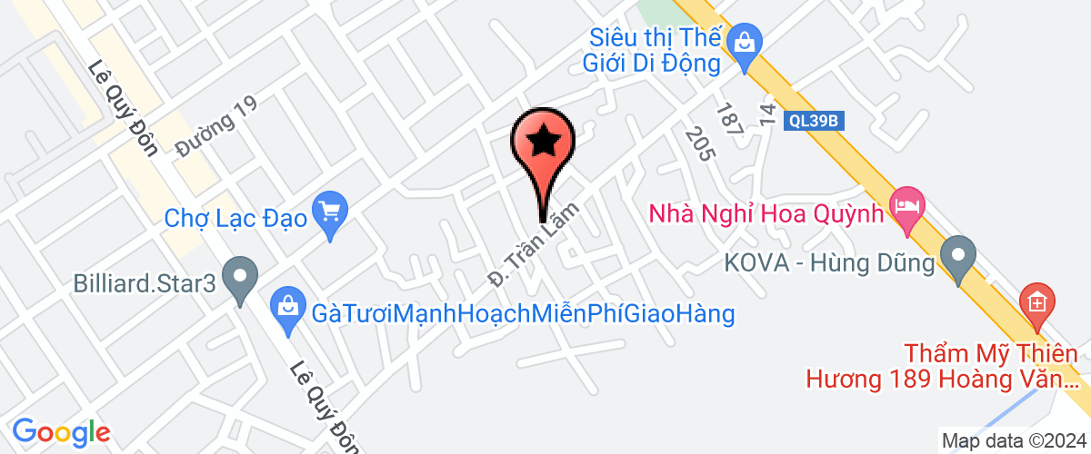 Map go to Long Hop Nhat Company Limited
