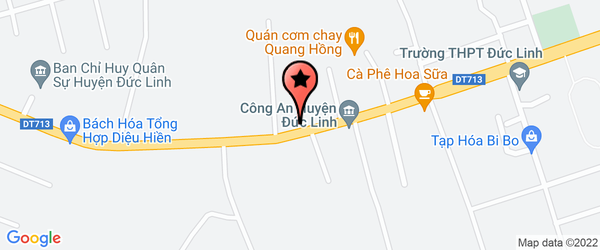 Map go to Nha Thieu Nhi Duc Linh