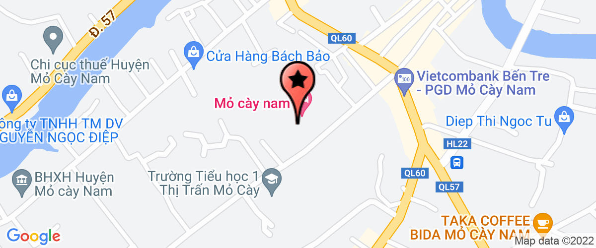 Map go to Uy Mo Cay Nam District Office