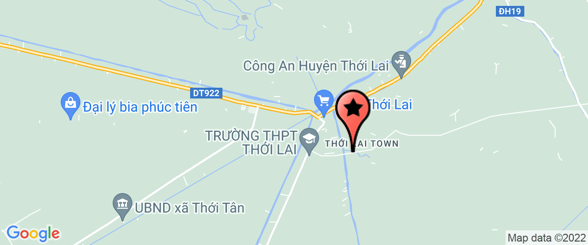 Map go to Van HoA  Thoi Lai District Sport Center