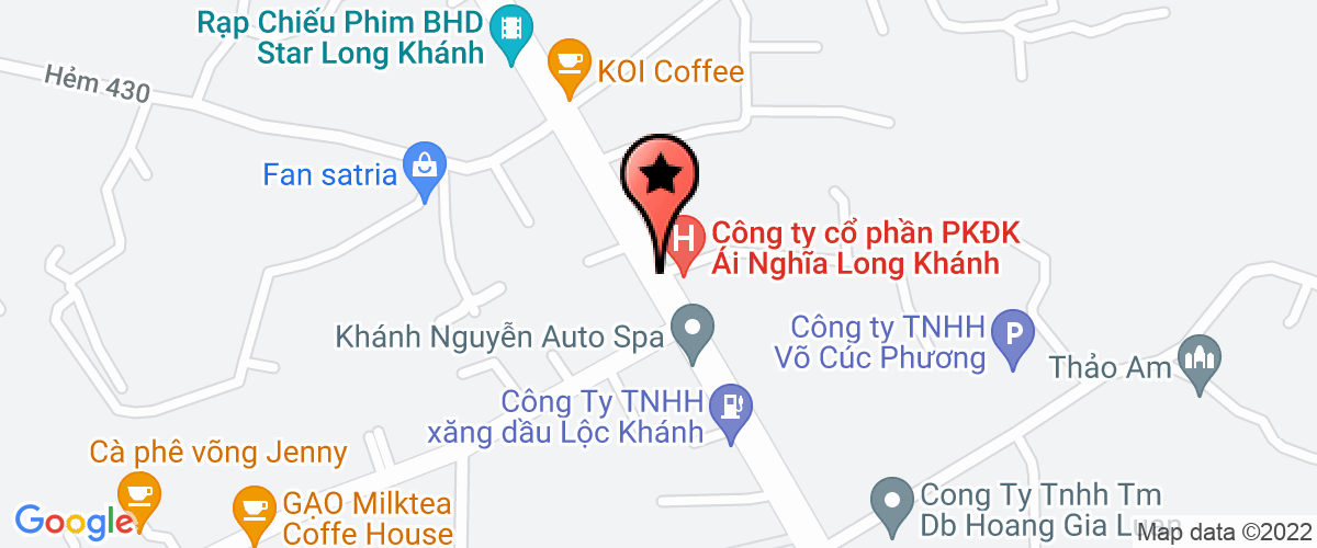 Map go to Ai Nghia Long Khanh General Clinic Company Limited