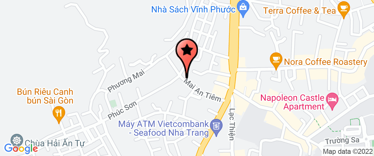 Map go to Nha Trang Paradise Tourist Joint Stock Company
