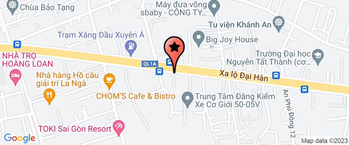 Bản đồ đến Cty TNHH Saigon Ve Wong (NTNN)